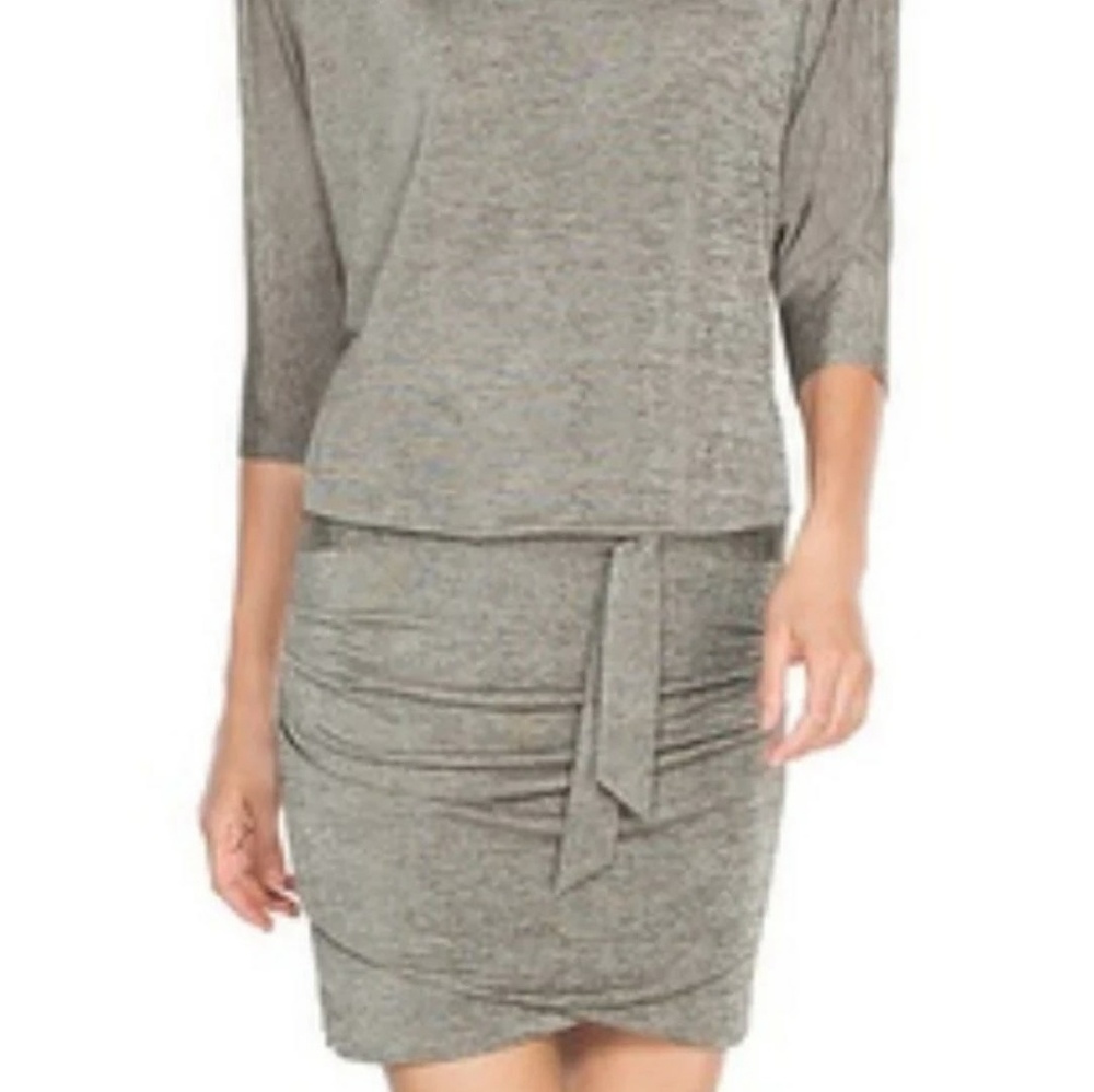 NWOT WHBM Gold/Black Metallic Dolman Dress